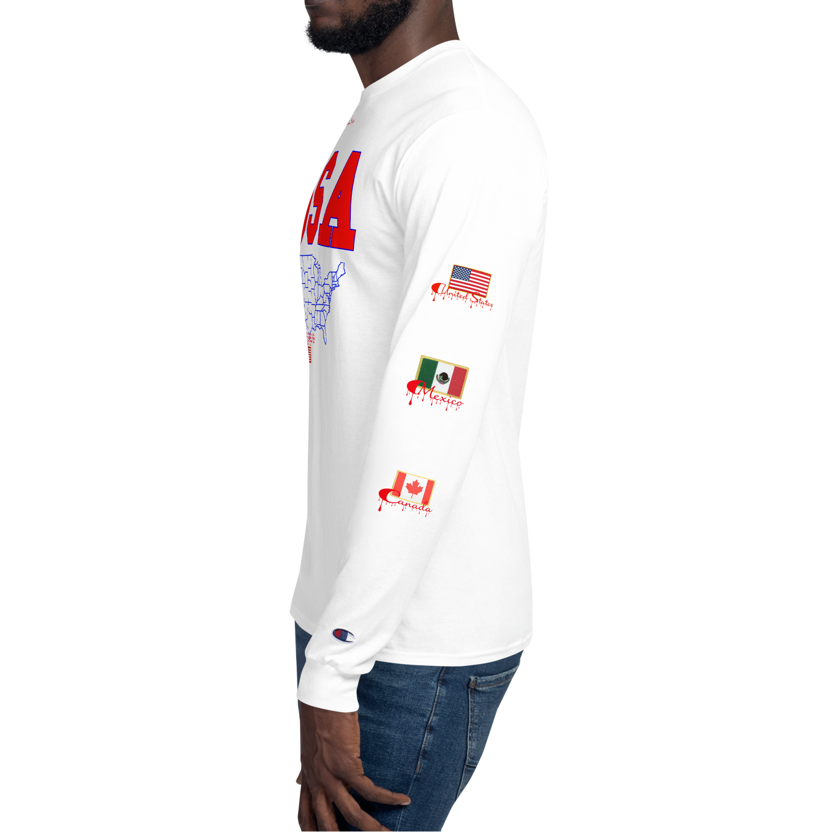 Global Football 2026 USA Flags Long Sleeve