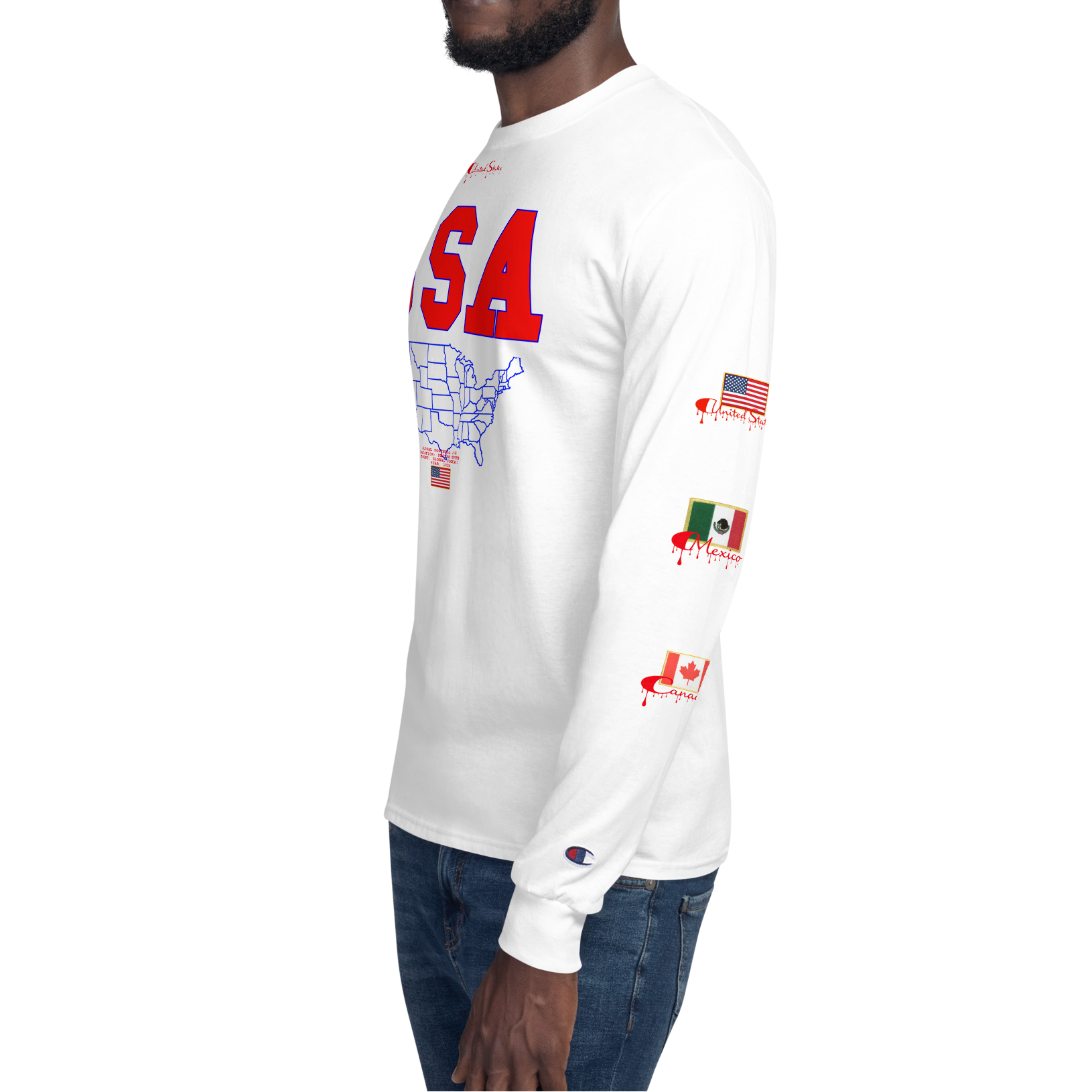 Global Football 2026 USA Flags Long Sleeve