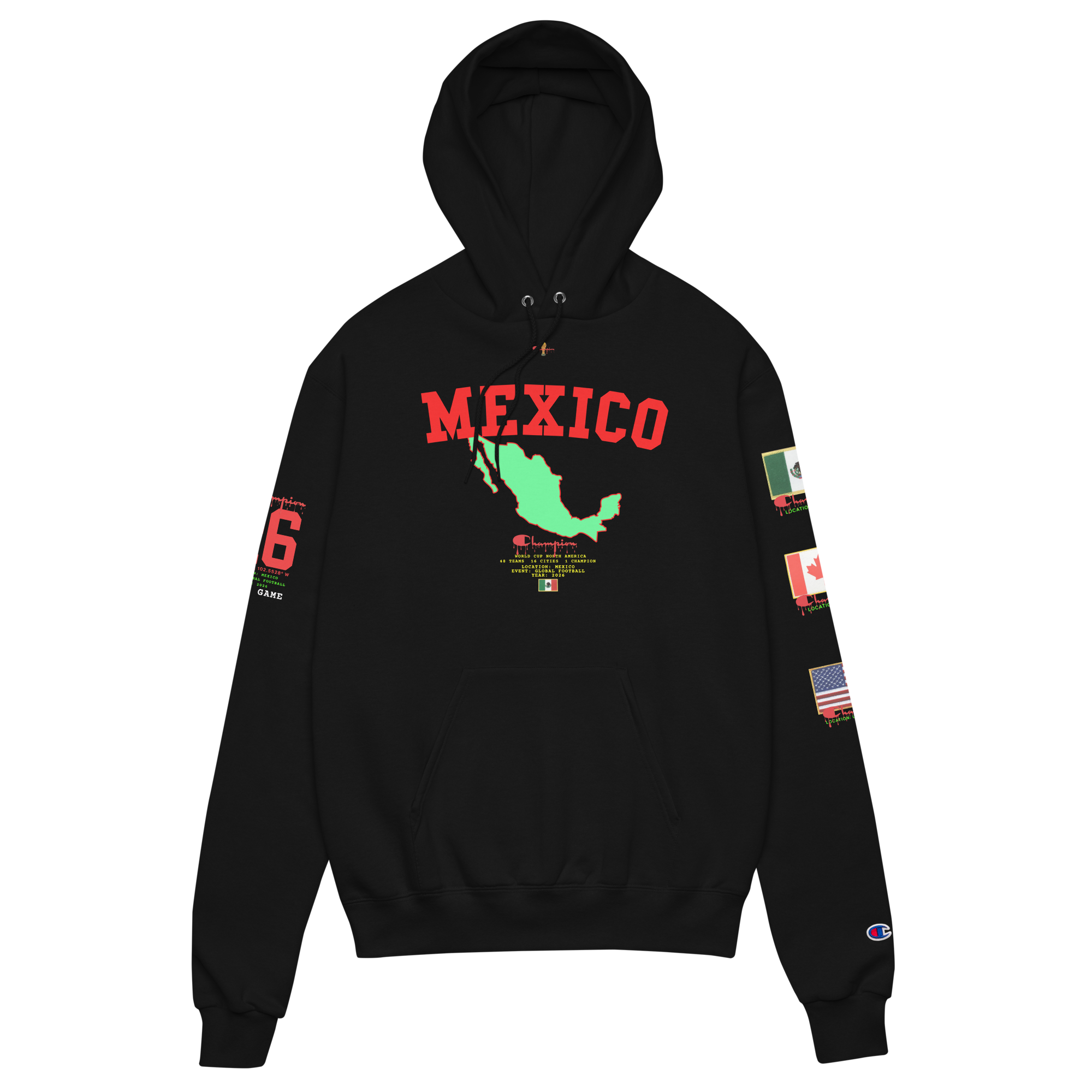 2026 Mexico World Cup Champion Hoodie - Black