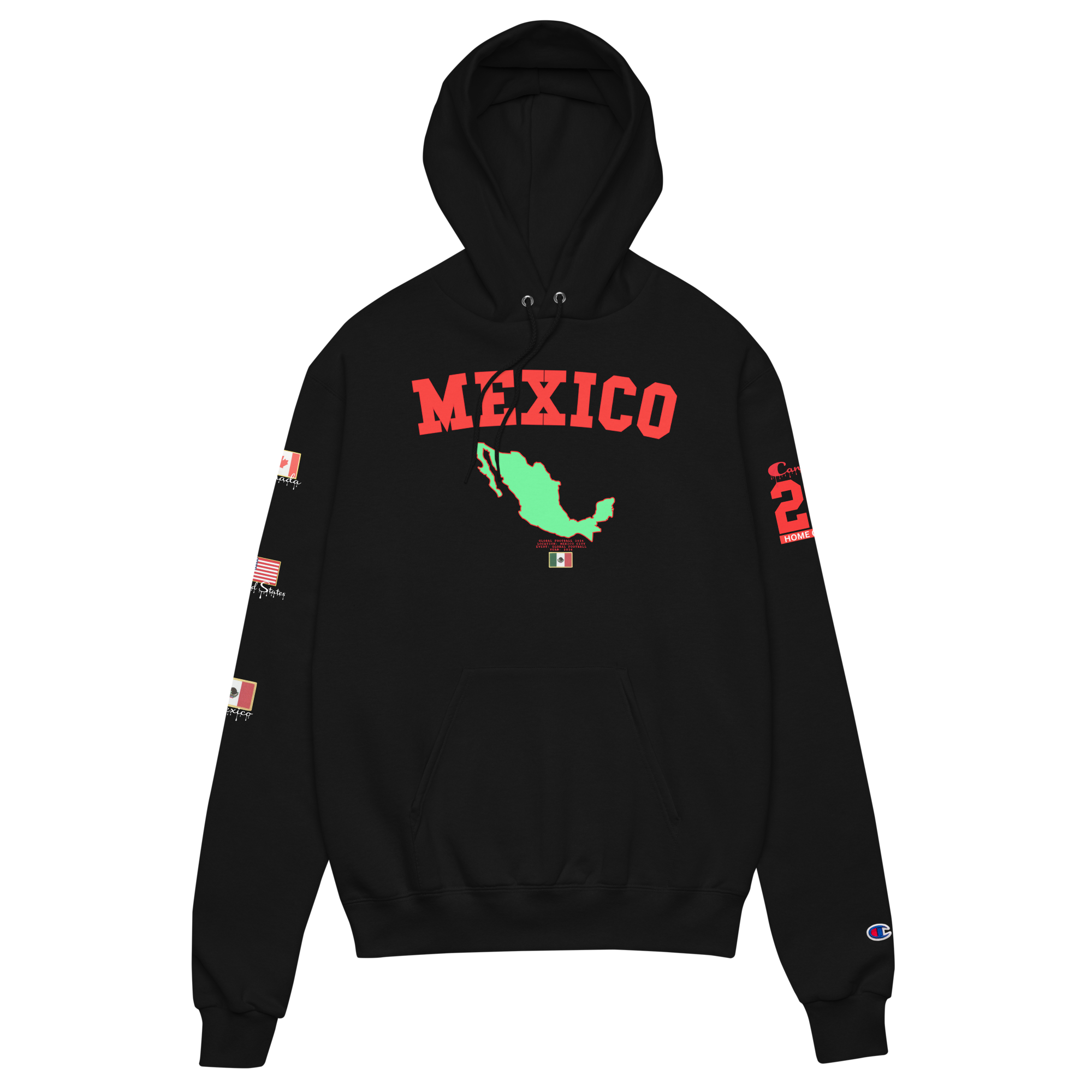 Global Football 2026 Canada Flags Hoodie