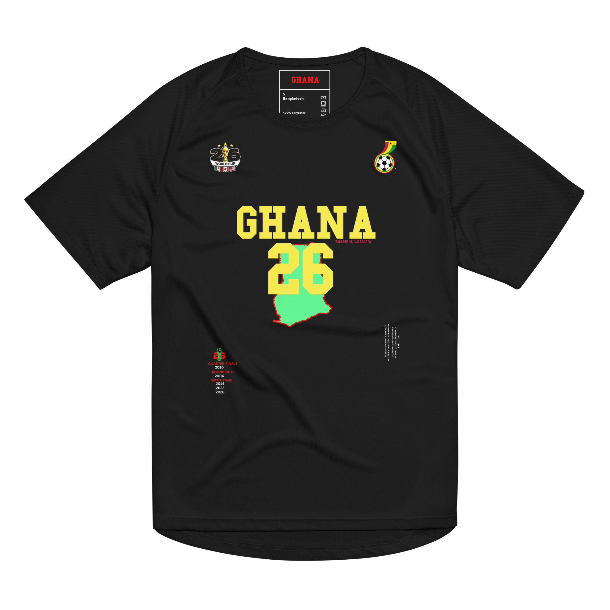 Ghana World Cup 2026 Streetwear Soccer Jersey