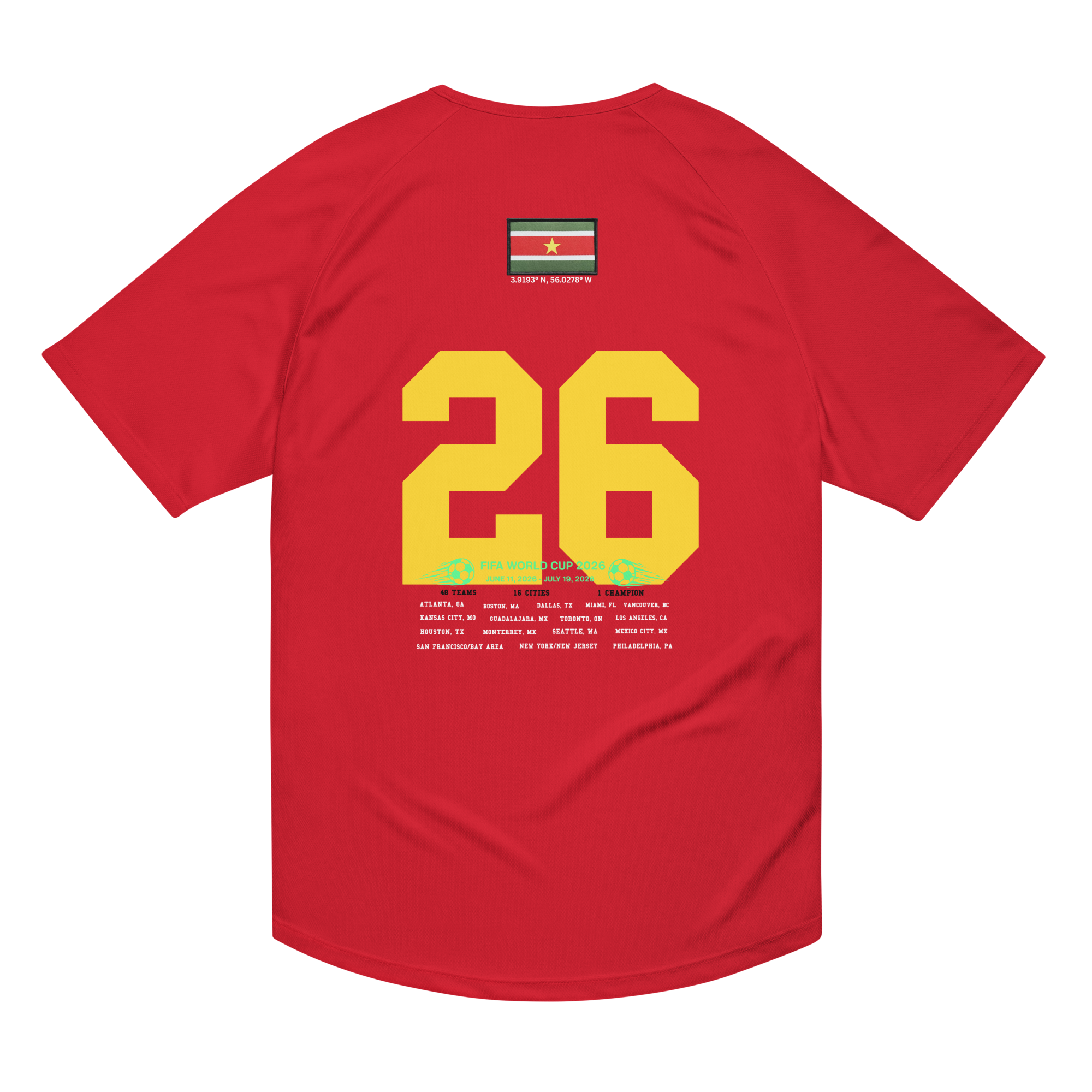 SURINAME 2026 World Cup Streetwear Soccer Jersey