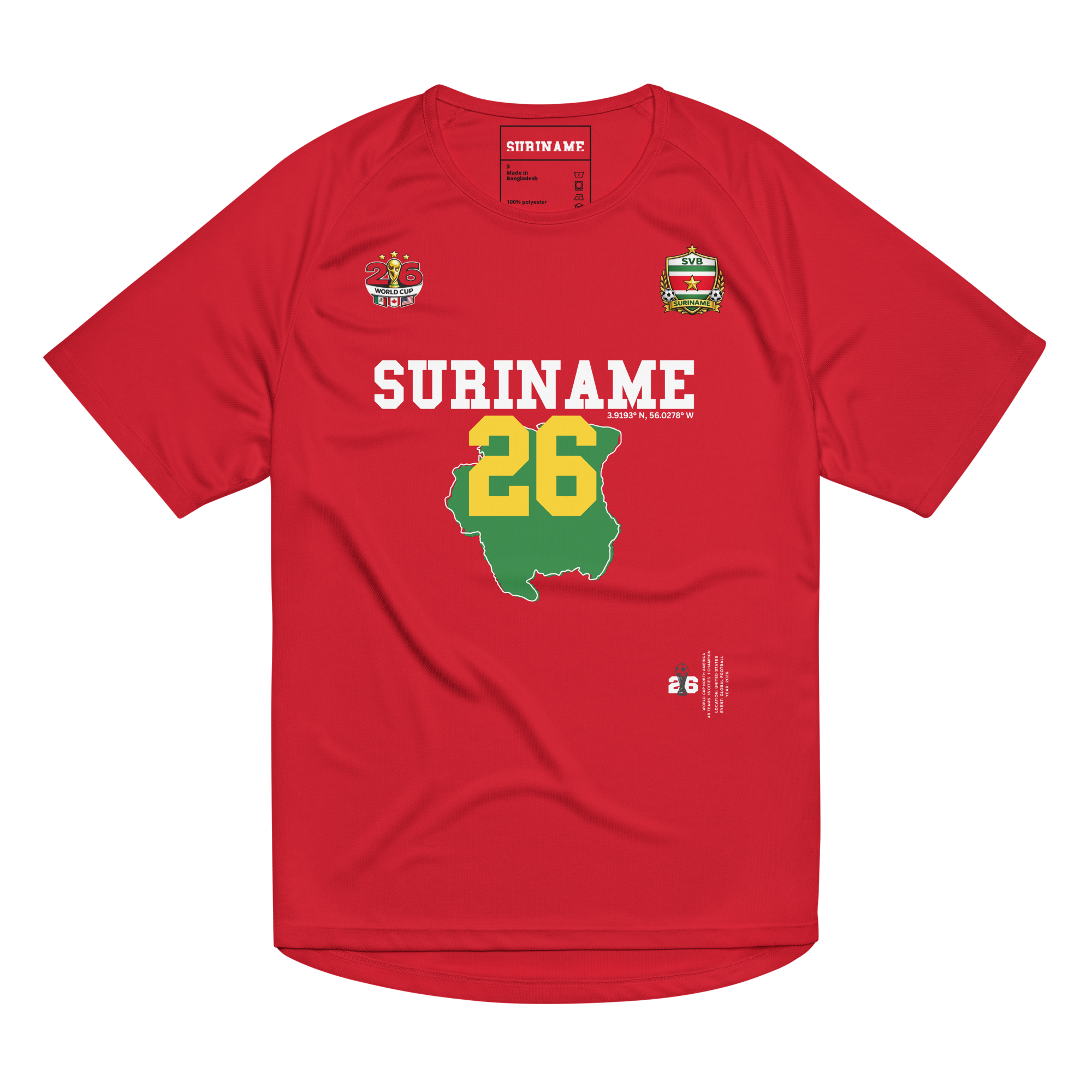 SURINAME 2026 World Cup Streetwear Soccer Jersey
