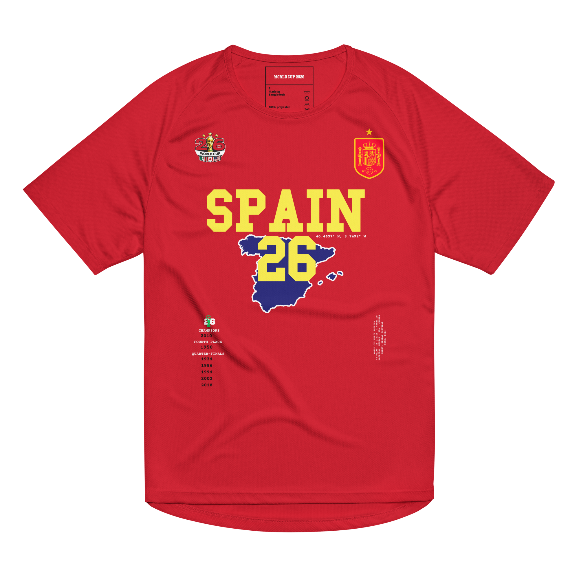 Spain 2026 World Cup 2026 Streetwear Soccer Jersey