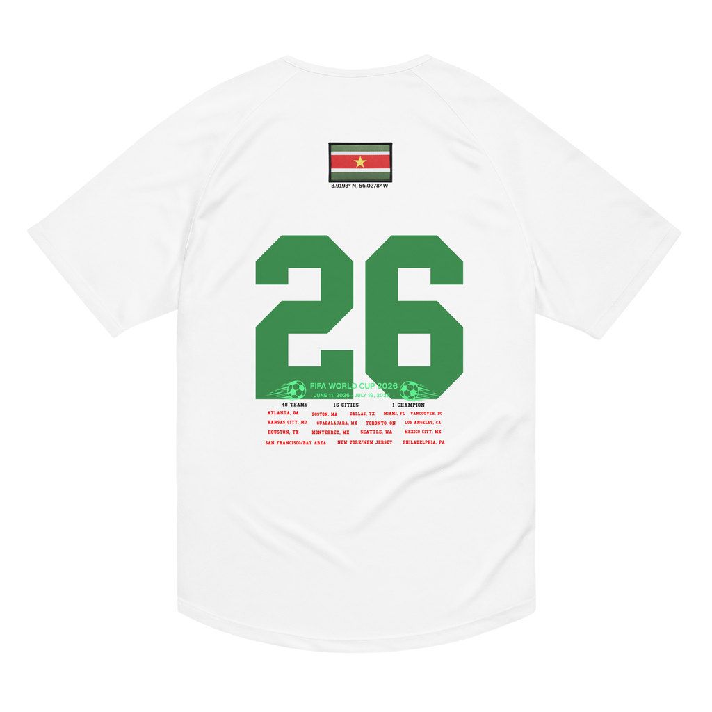 SURINAME 2026 World Cup Streetwear Soccer Jersey