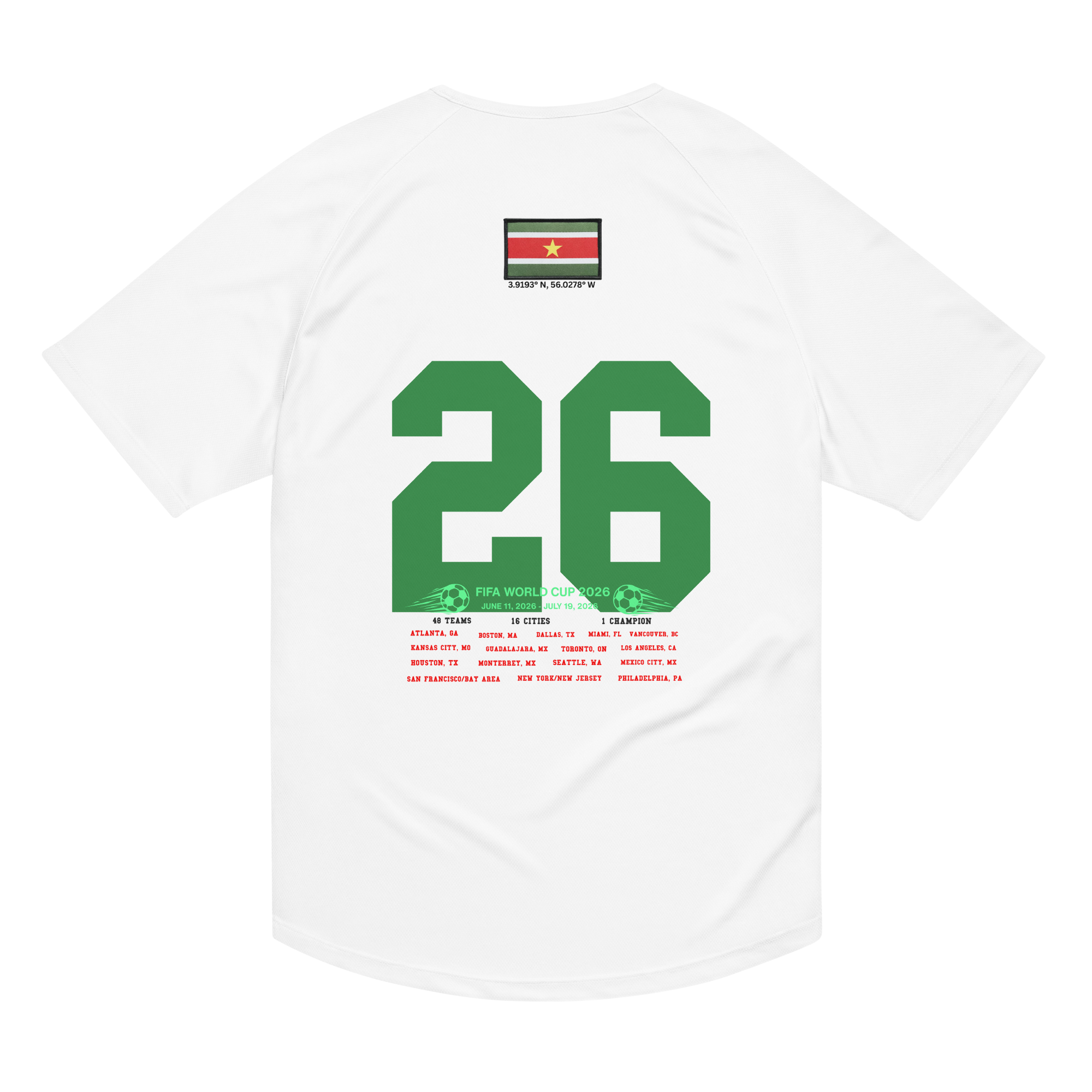 SURINAME 2026 World Cup Streetwear Soccer Jersey
