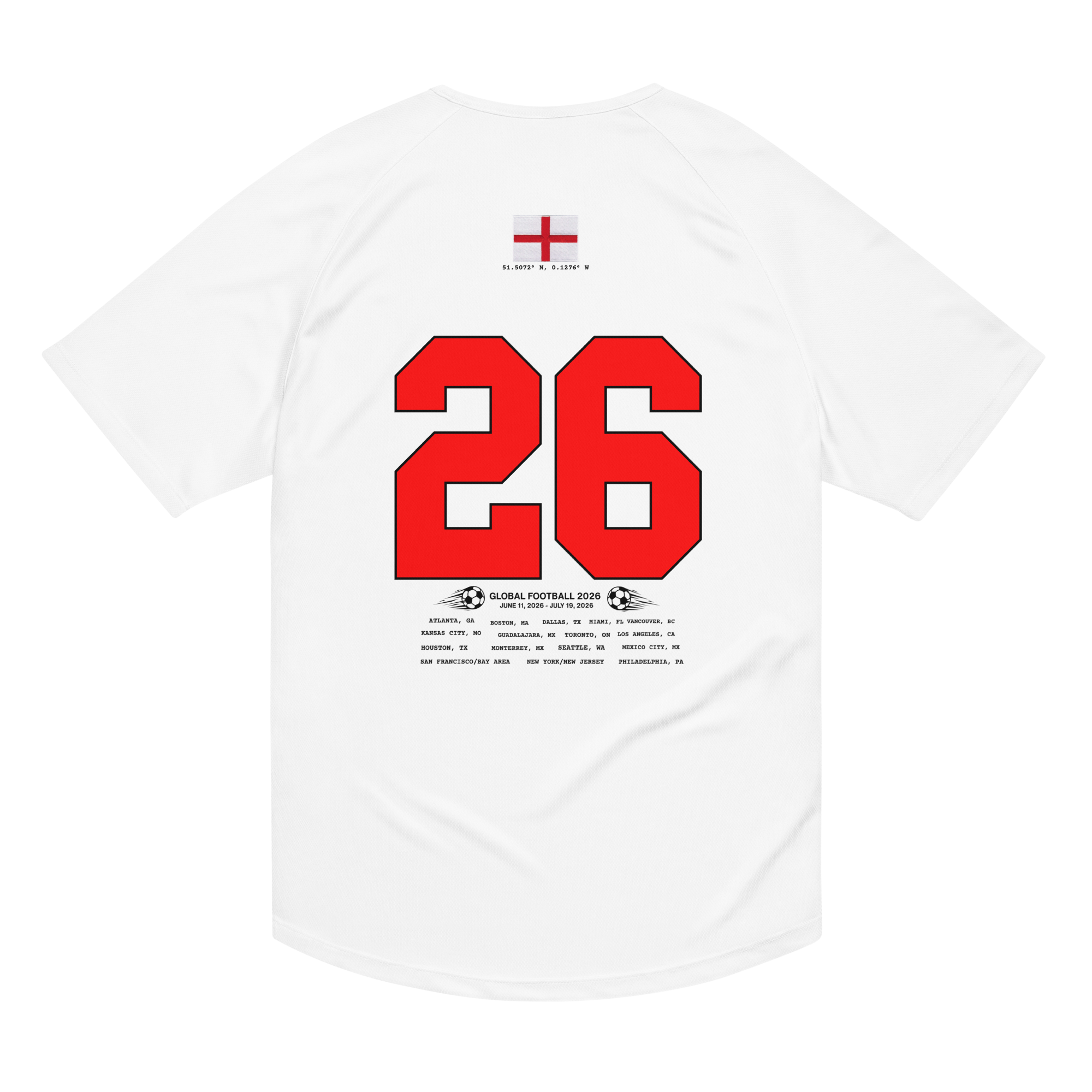 England 2026 World Cup 2026 Streetwear Soccer Jersey