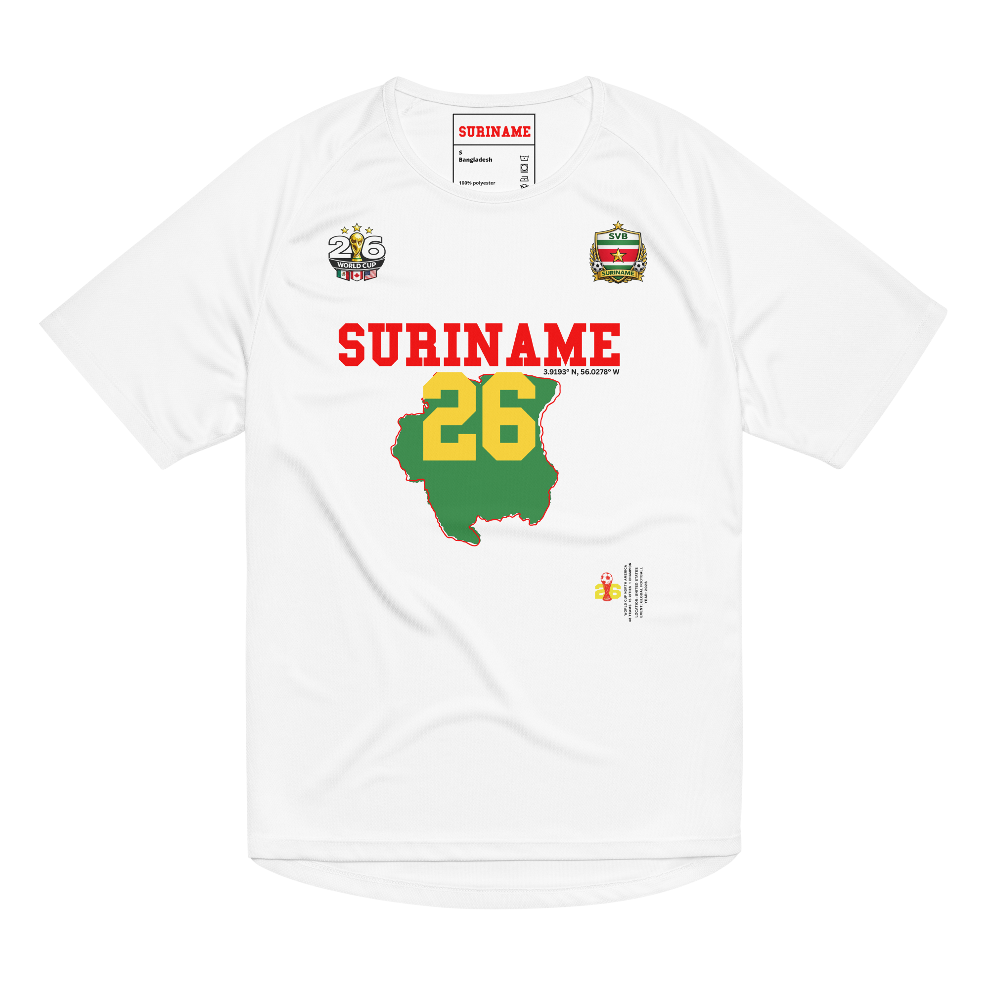 SURINAME 2026 World Cup Streetwear Soccer Jersey