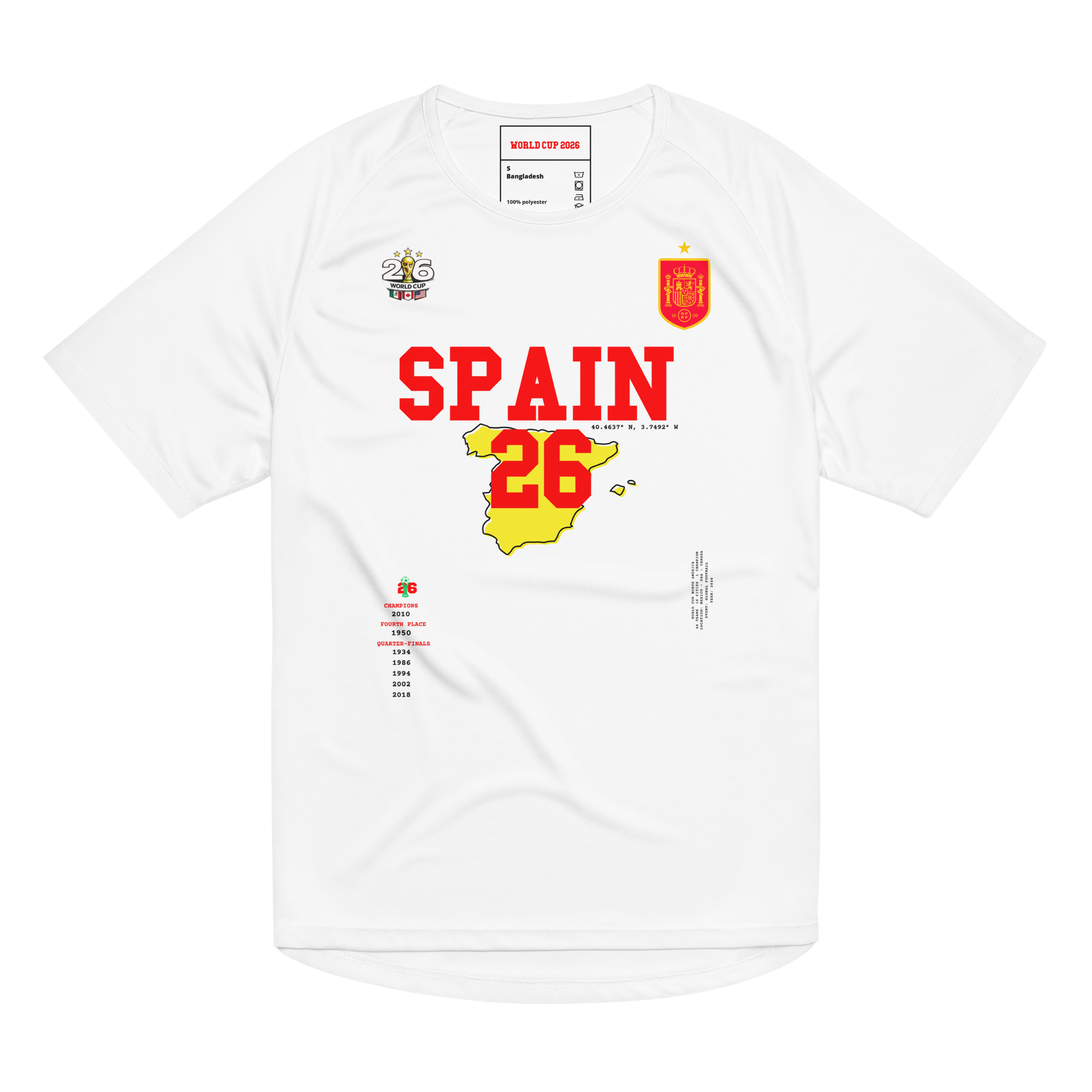 Spain 2026 World Cup 2026 Streetwear Soccer Jersey