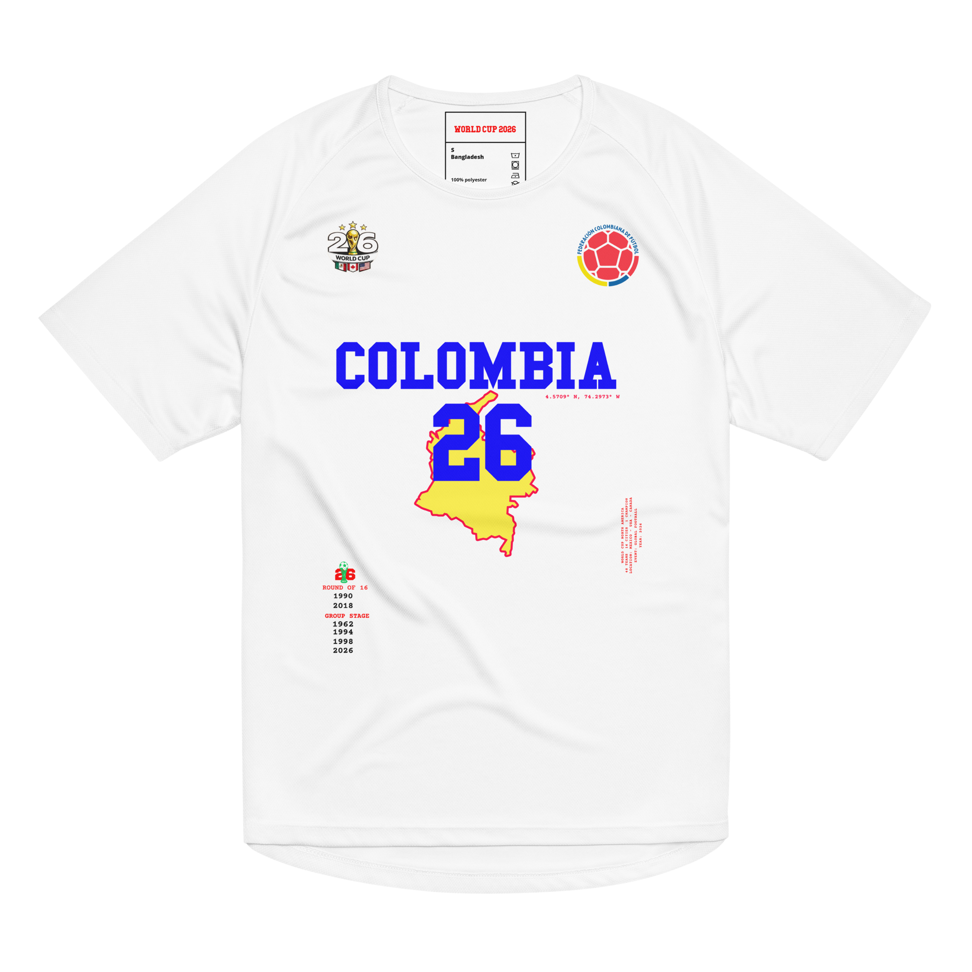 Colombia World Cup 2026 Streetwear Soccer Jersey
