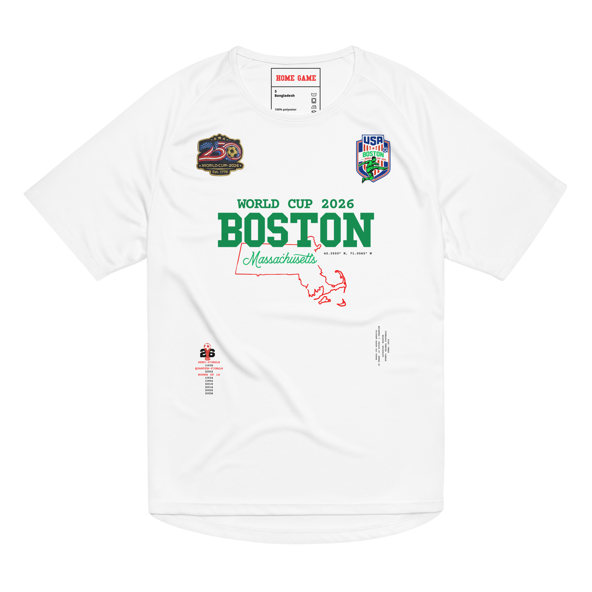 BOSTON World Cup 2026 Streetwear Soccer Jersey
