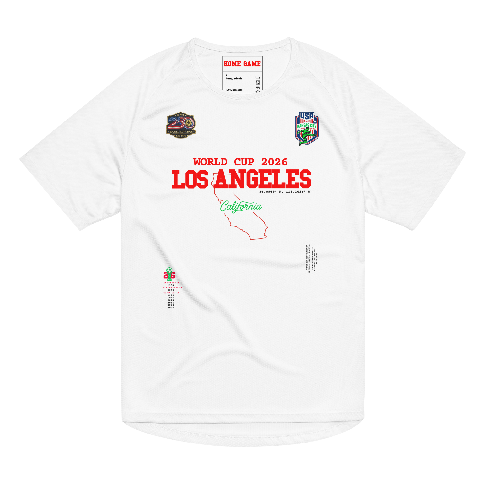 Los AngelesWorld Cup 2026 Streetwear Soccer Jersey