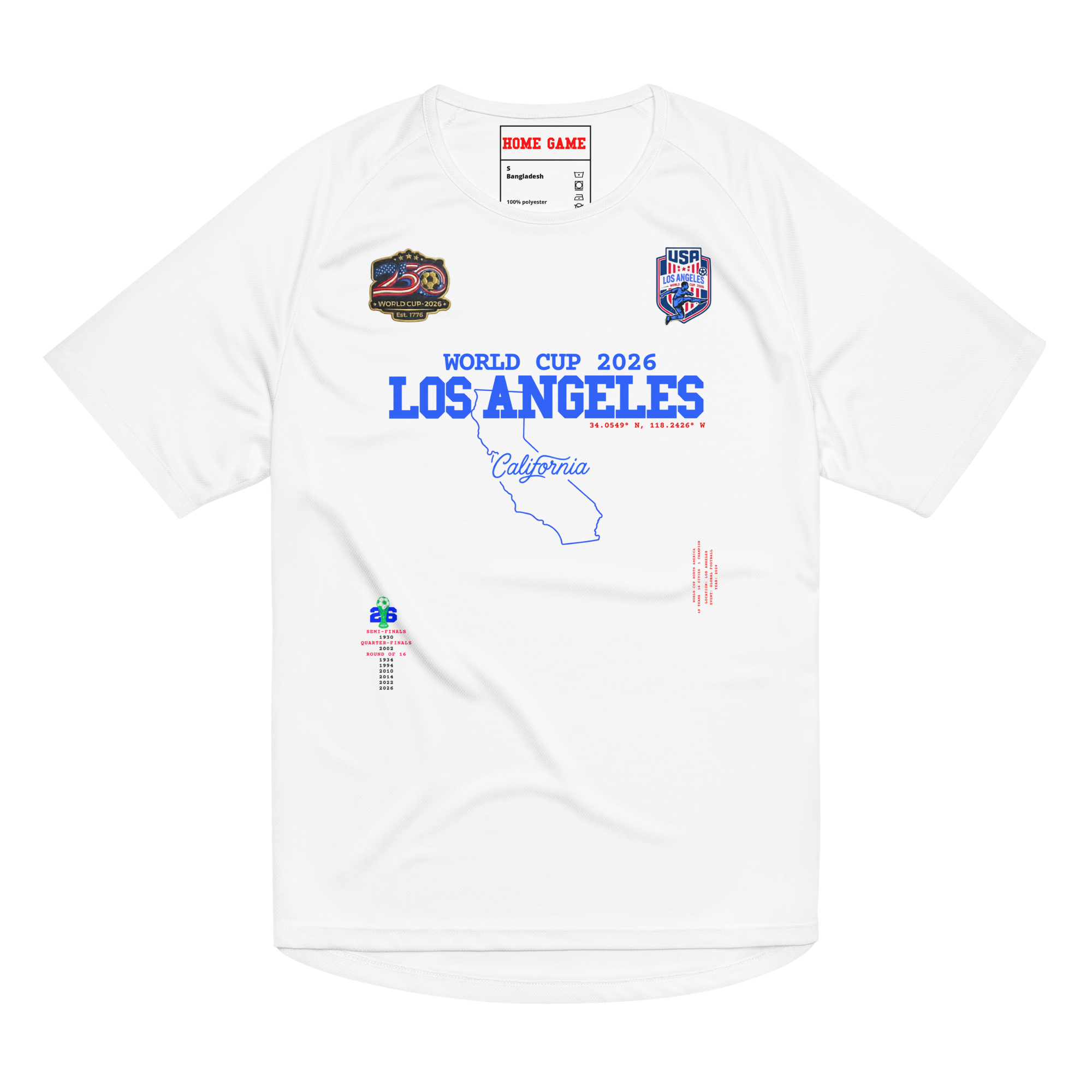 Los AngelesWorld Cup 2026 Streetwear Soccer Jersey